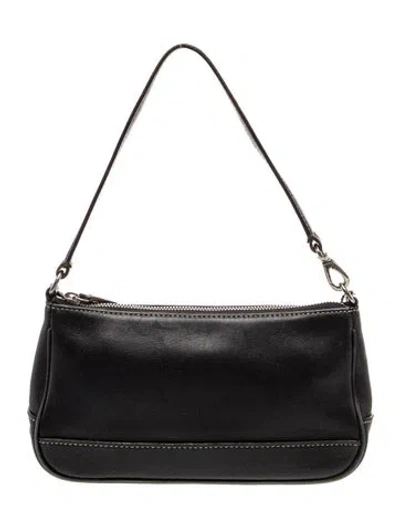 Pre-owned Coach Signature Shoulder Bag In Black