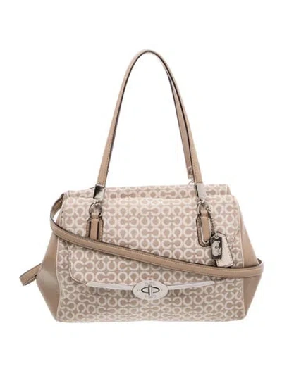 Pre-owned Coach Signature Shoulder Bag In Brown