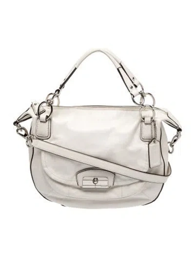 Pre-owned Coach Signature Shoulder Bag In Neutral