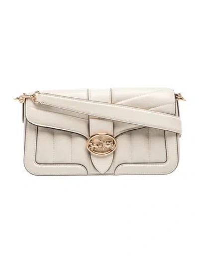 Pre-owned Coach Signature Shoulder Bag In Neutral