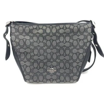 Pre-owned Coach Signature Shoulder Bag () In Gray