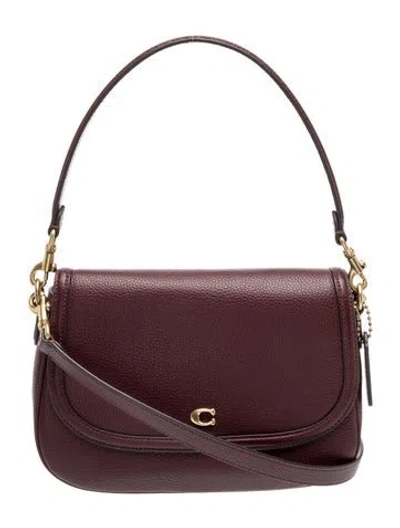 Pre-owned Coach Signature Shoulder Bag W/ Tags In Burgundy