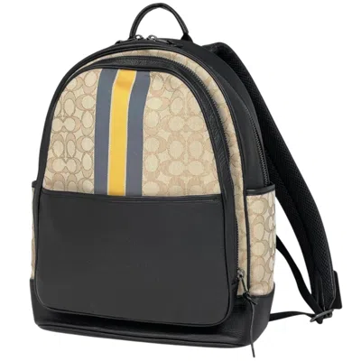 Pre-owned Coach Signature Signature Line Backpack () In Multi