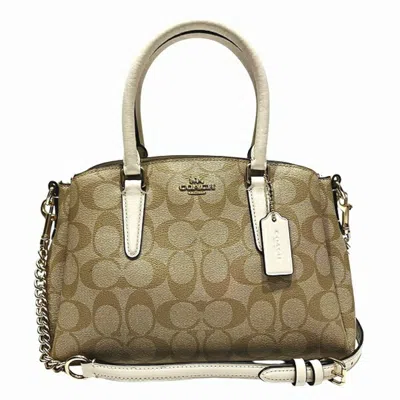 Pre-owned Coach Signature Signature Line Handbag Shoulder Bag () In Multi