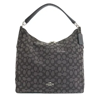 Pre-owned Coach Signature Signature Line Shoulder Bag () In Black