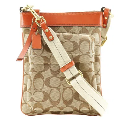 Pre-owned Coach Signature Signature Line Shoulder Bag () In Multi