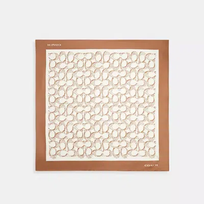 Coach Signature Silk Square Scarf In Multi