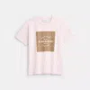 Coach Signature Square T-shirt In Pink