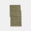 Coach Signature Stole In Green