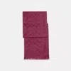 Coach Signature Stole In Merlot
