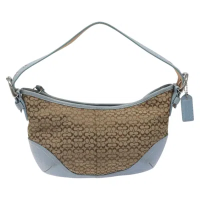 Pre-owned Coach Signature Sufflette Canvas Shoulder Bag ()