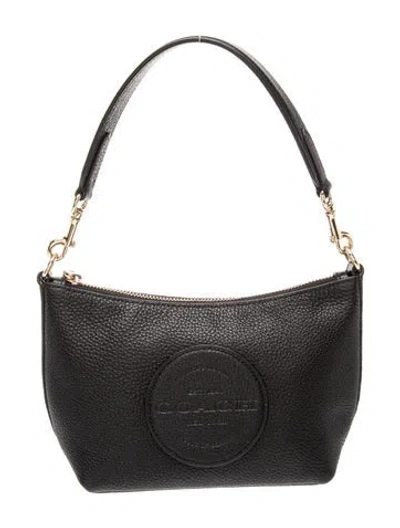 Pre-owned Coach Signature Top Handle Bag In Black