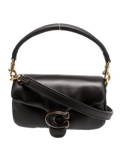 Pre-owned Coach Signature Top Handle Bag In Black