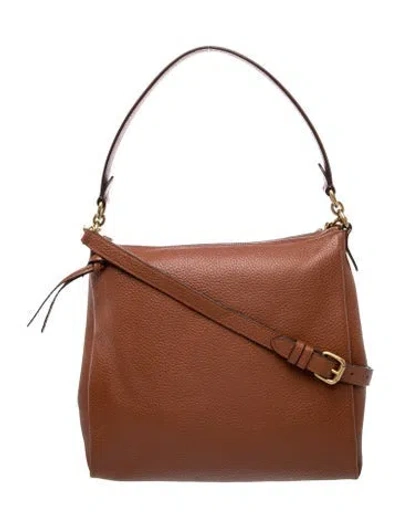 Pre-owned Coach Signature Top Handle Bag In Brown