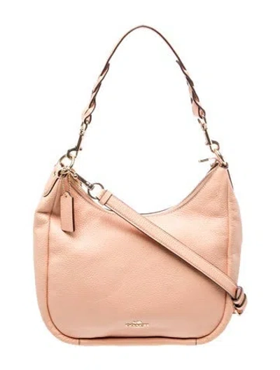 Pre-owned Coach Signature Top Handle Bag In Neutral