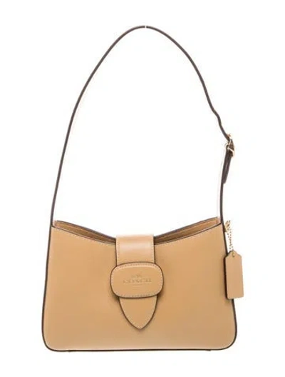 Pre-owned Coach Signature Top Handle Bag In Neutral