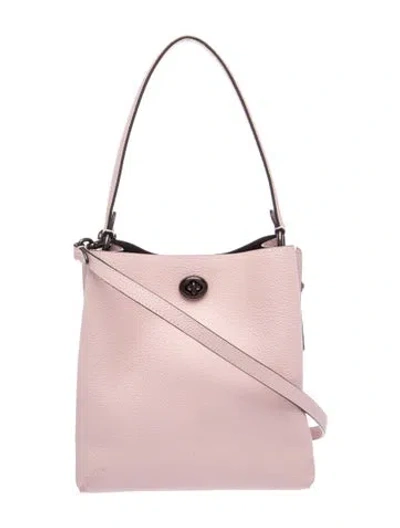 Pre-owned Coach Signature Top Handle Bag In Pink