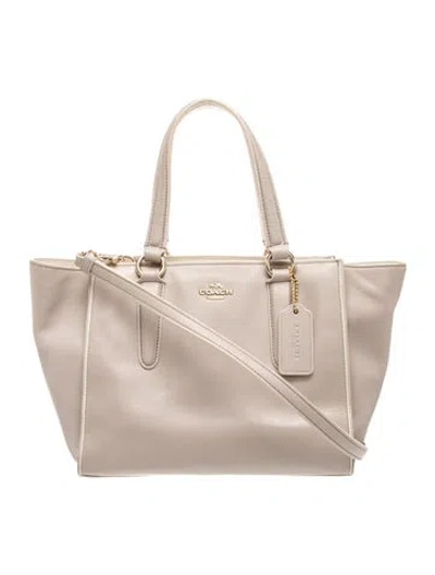 Pre-owned Coach Signature Tote In Neutral