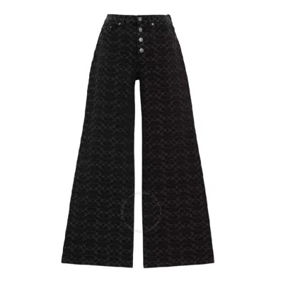 COACH COACH SIGNATURE WIDE-LEG DENIM JEANS