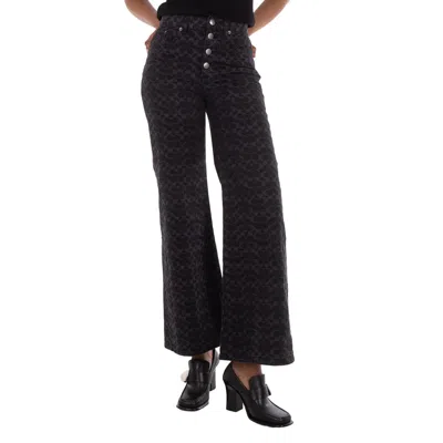 Coach Signature Wide-leg Denim Jeans, Size 2