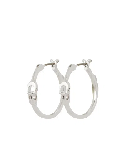 Coach Signature Women's Hoop Earrings Rho 030 In Metallic