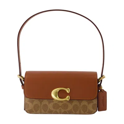 Coach Signature Zoe Shoulder Bag In Brown