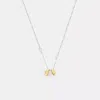 Coach Signet Ring Rondell Pendant Necklace In Gold