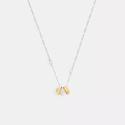 Coach Signet Ring Rondell Pendant Necklace In Multi