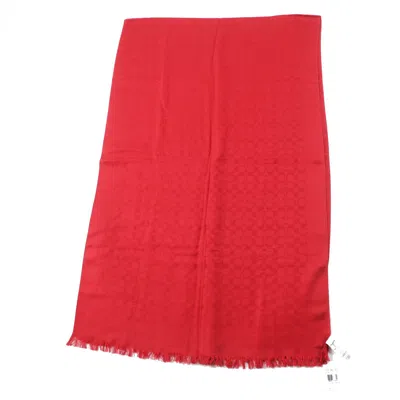 Coach Silk Cotton Signature Scarf In Red