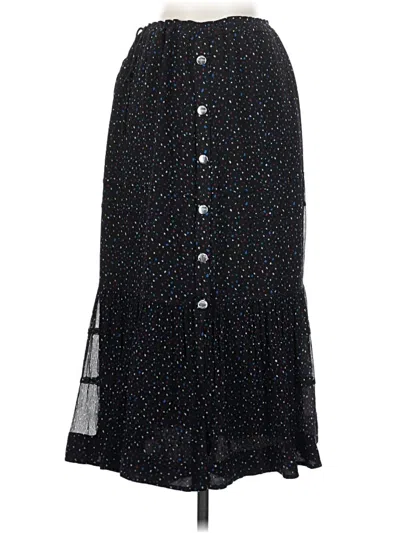 Pre-owned Coach Silk Skirt In Black