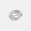 Coach Halo Heart Ring Set In Silver