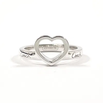 Pre-owned Coach Silver Silver 925 Band Ring ()