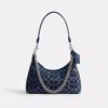 Coach Juliet Shoulder Bag In Signature Denim In Silver/deep Blue Multi