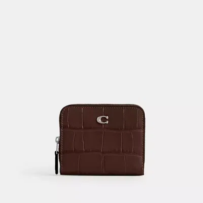 Coach Billfold Wallet In Silver/maple