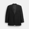 Coach Single Button Blazer In Blue