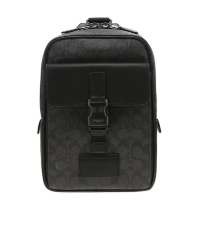 Coach Single Shoulder Crossbody Chest Bag In Black