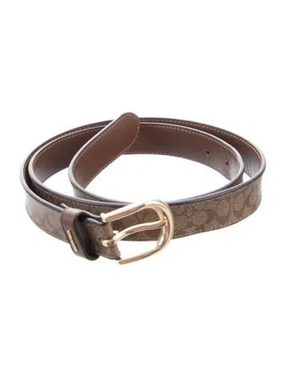 Pre-owned Coach Skinny Belt In Brown