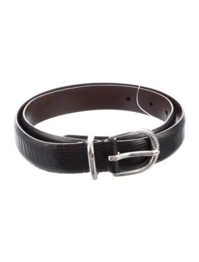 Pre-owned Coach Skinny Leather Belt In Brown