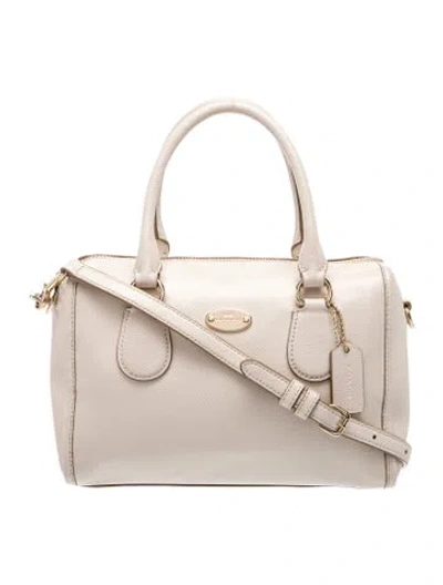 Pre-owned Coach Skull Top Handle Bag In Neutrals