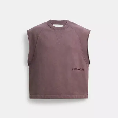 Coach Sleeveless Garment Dye Crewneck