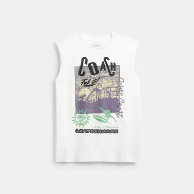 Coach Sleeveless Graphic T Shirt