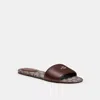 Coach Slide Sandal In Signature Jacquard In Multi