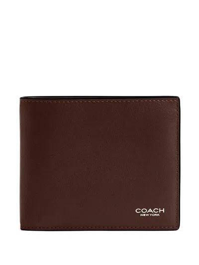 Coach Slim Billfold Wallet In Brown