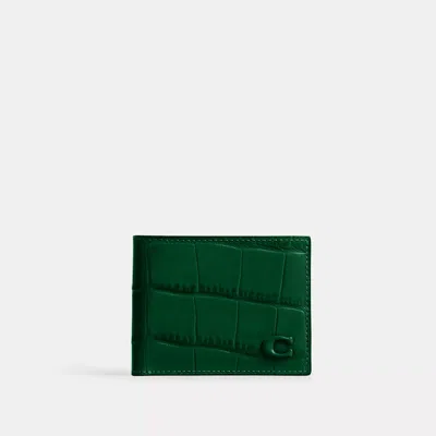 Coach Slim Billfold Wallet In Green