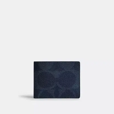 Coach Slim Billfold Wallet In Maxi Signature Canvas