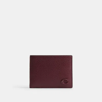 Coach Slim Billfold Wallet In Red
