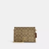 Coach Slim Crossbody In Signature Canvas In Beige