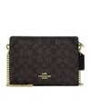 Coach Slim Crossbody Bag In Signature Canvas In Black