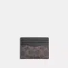 Coach Slim Id Card Case In Signature Canvas In Gray