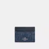 Coach Slim Id Card Case With Quilting In Blue